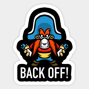 BACK OFF Sticker